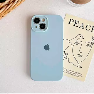 Silicon Case Azul Claro Protector Cámara Iphone 14pro+