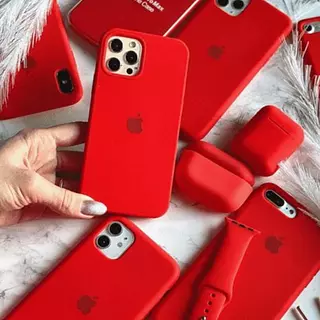 Silicon Case Rojo Iphone 12/12pro