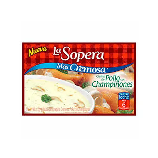 Crema De Pollo Con Champiñones La Sopera