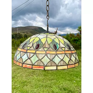 Lámpara Vitral Estilo Tiffany - Colombia 1990