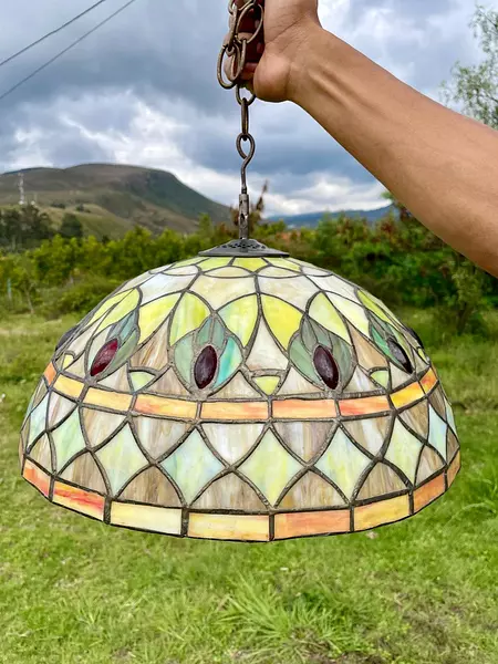 Lámpara Vitral Estilo Tiffany - Colombia 1990