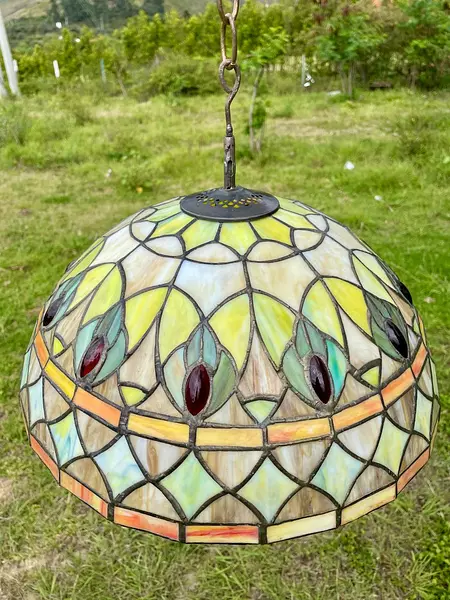 Lámpara Vitral Estilo Tiffany - Colombia 1990