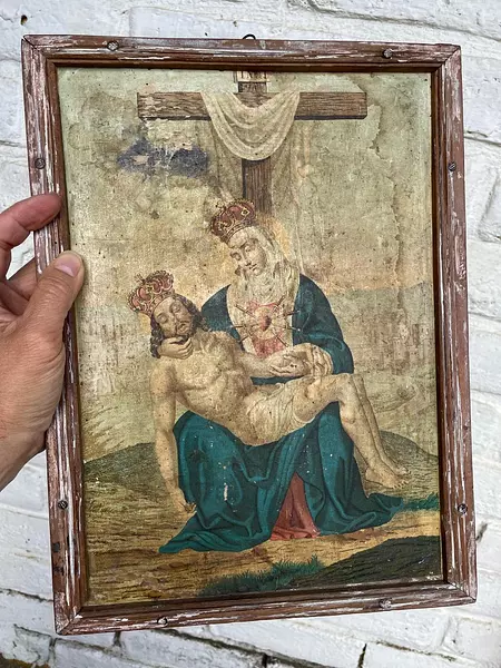 Icono Boyacense Estación Del Via Crucis - Colombia 1950