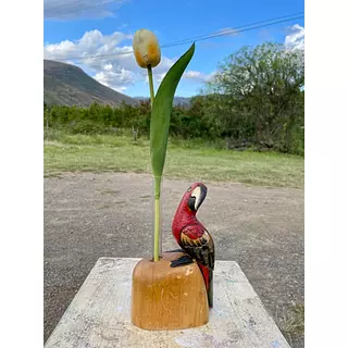 Loro Tropical Colores Tallado En Madera - Filipinas 1985