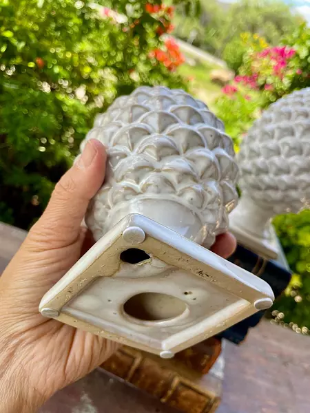 Piñas De Pino En Cerámica X 2