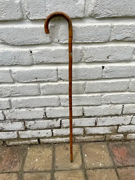 Bastón Nudillos Con Punta Metálica Y Mango Curvado.