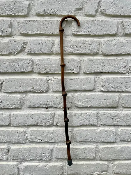 Bastón De Caña De Bambú Con Nudillos.