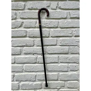 Bastón De Madera Y Mago Curvado Con Tacón De Caucho.