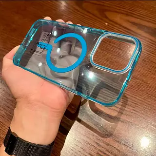 Case Magsafe Translucido Azul Iphone 14pro+