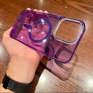 Case Magsafe Translucido Morado Iphone 14pro+