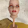 Cabeza De Maniquí Antiguo Base Elongable - U.S.A. 1950