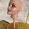 Cabeza De Maniquí Antiguo Base Elongable - U.S.A. 1950