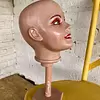 Cabeza De Maniquí Antiguo Base Elongable - U.S.A. 1950