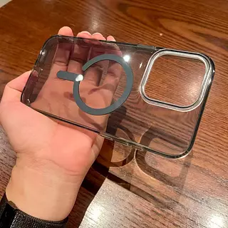 Case Magsafe Translucido Gris Iphone 12pro+