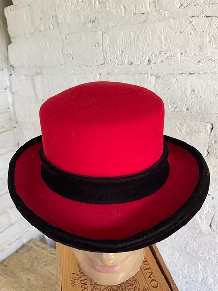 Sombrero Kokin Fieltro Rojo - U.S.A. 1990