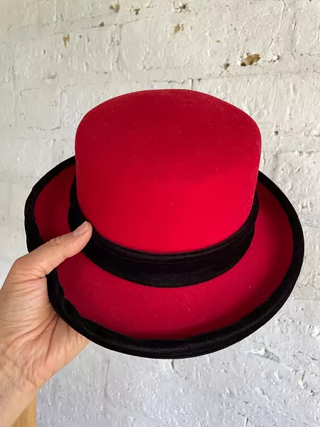 Sombrero Kokin Fieltro Rojo - U.S.A. 1990