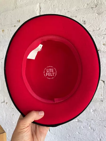 Sombrero Kokin Fieltro Rojo - U.S.A. 1990