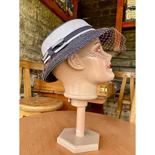 Sombrero Con Malla De Tul - 1960