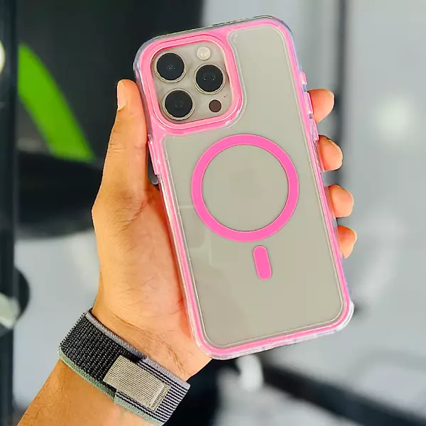 Case 360 Magsafe Antishok Borde Rosado Iphone 11