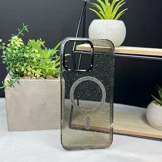 Case Magsafe Escarcha Negro Iphone 16pro+