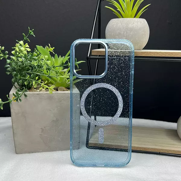 Case Magsafe Escarcha Azul Iphone 11