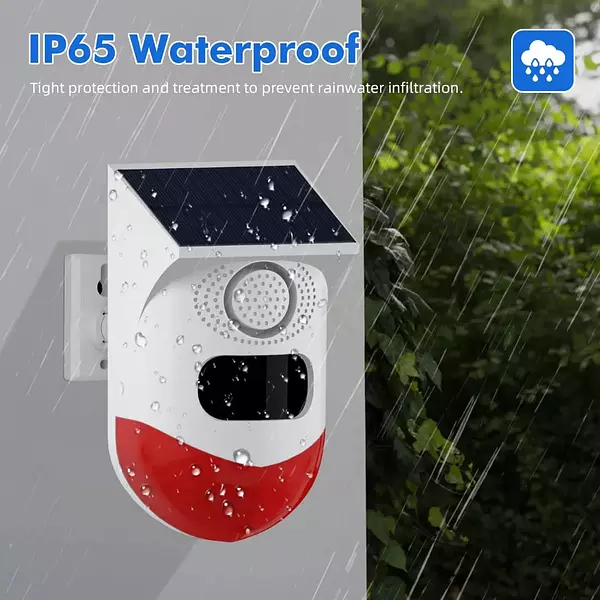 Alarma Sensor Con Sirena Exteriores Panel Solar Wifi Tuya