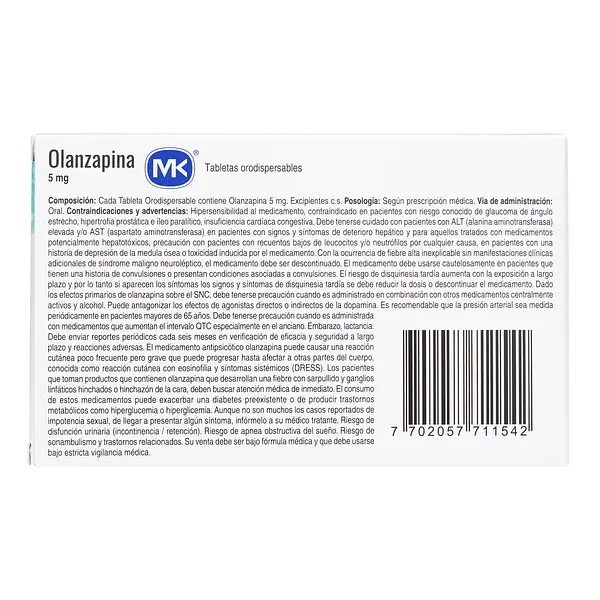 Olanzapina 5 Mg