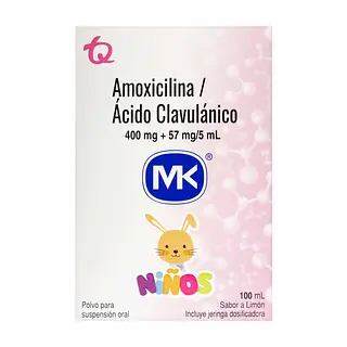Amoxicilina+Acido Clavulanico 400/57 Mg Mk