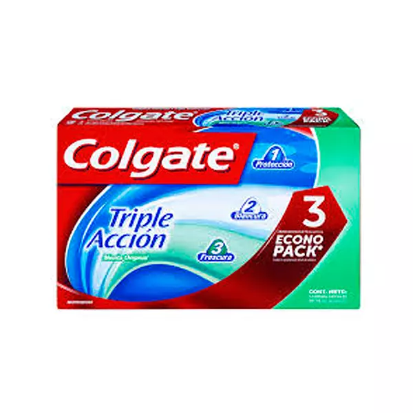 Crema Dental Colgate Triple Acción X 3 Unidades