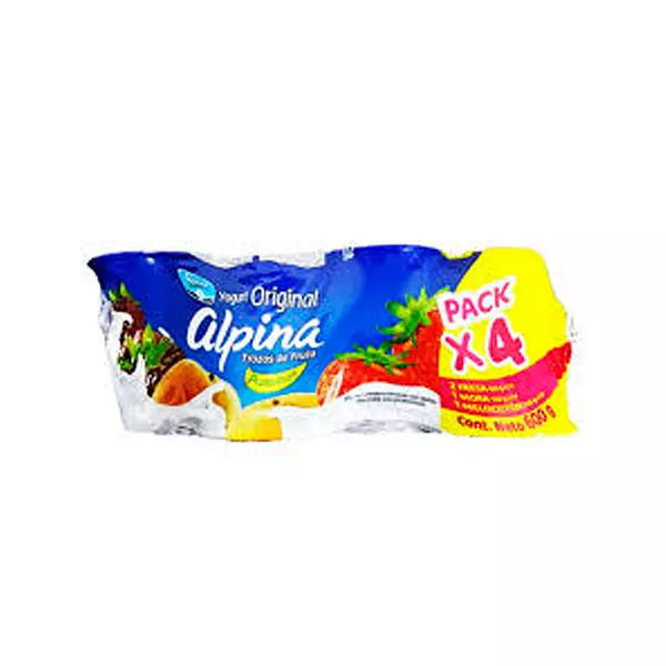 Yogurt Original Alpina Surtido x 4