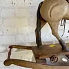 Caballo Balancín Tallado Madera Con Ruedas - Inglaterra 1900