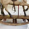 Caballo Balancín Tallado Madera Con Ruedas - Inglaterra 1900