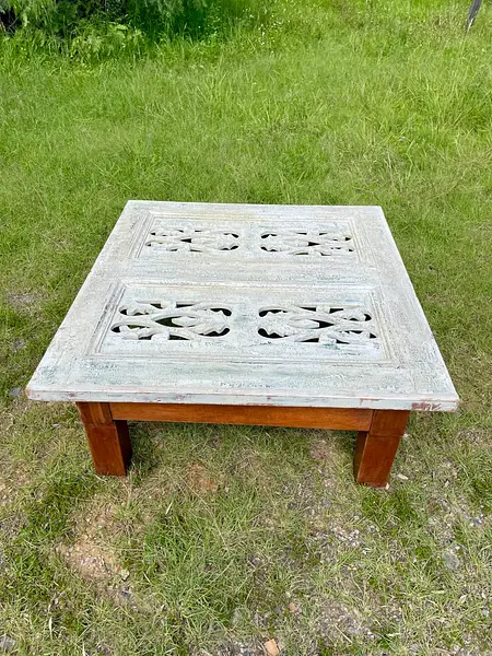 Mesa Rústica De Ventana Antigua Calada - Colombia