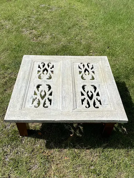 Mesa Rústica De Ventana Antigua Calada - Colombia