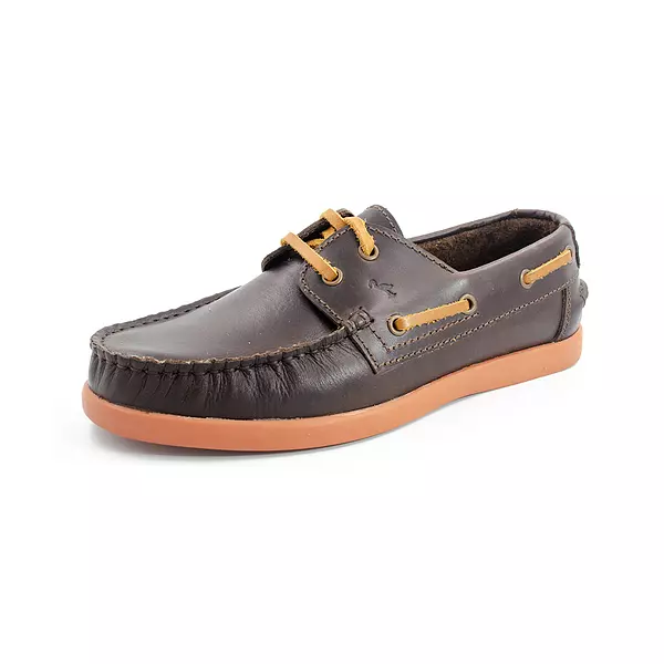 Zapato Apache de Cuero Café Suela Ladrillo