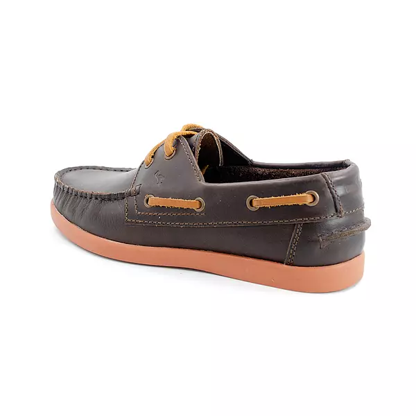 Zapato Apache de Cuero Café Suela Ladrillo