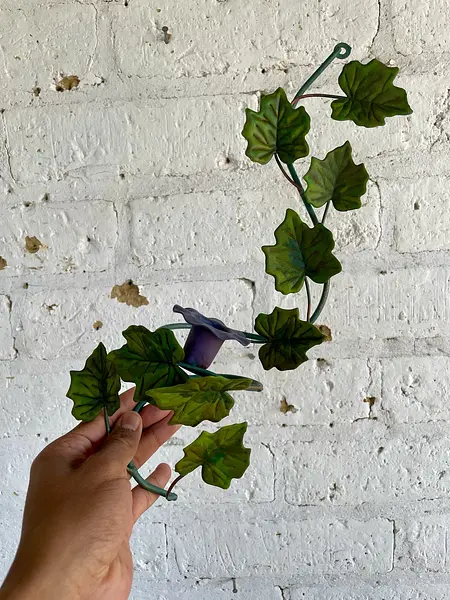 Candelabro Hojas De Hiedra Metálicos