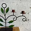 Candelabro De Mesa Sobre Base Y Hojas