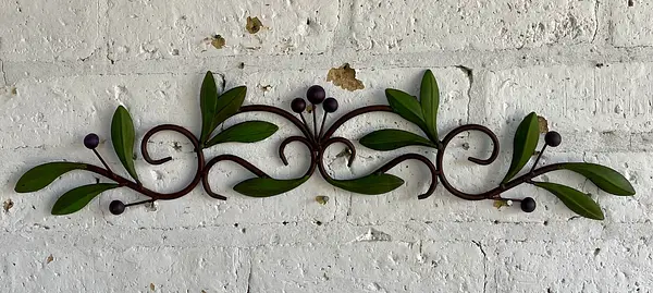 Aplique De Pared Rama De Olivo Con Aceitunas