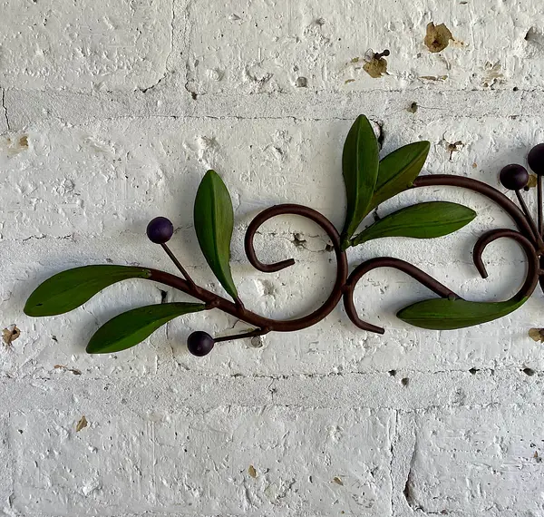 Aplique De Pared Rama De Olivo Con Aceitunas