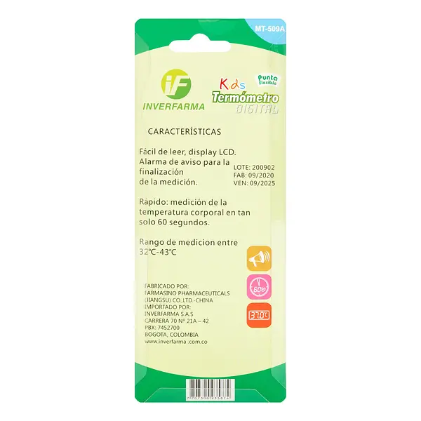 Termómetro Digital Flexible Infantil Inverfarma