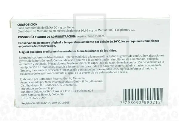 Ebixa 20 Mg