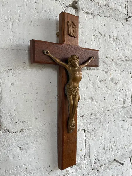 Crucifijo Madera Metal