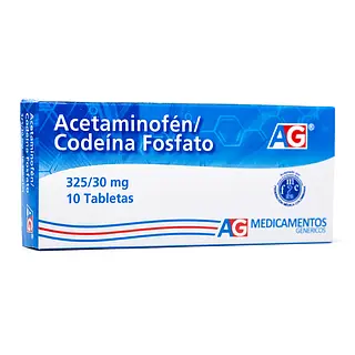 Acetaminofén + Codeína 325/30 Mg Ag