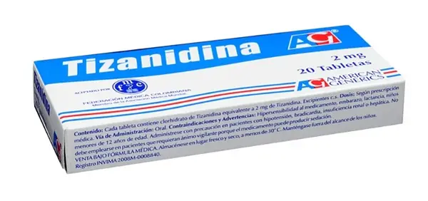 Tizanidina 2 Mg Ag