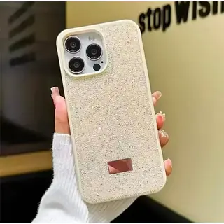 Case Diseño Swarovski Beige Iphone 16pro+