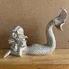 Sirena De Resina Con Apariencia Metálica