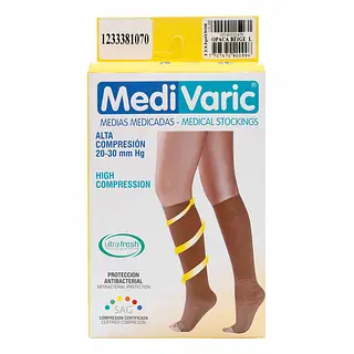 Media Medivaric Rodilla Talla L Alta Compresión
