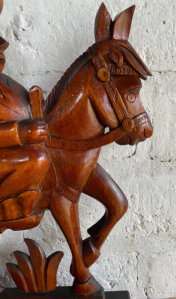 Talla Madera Don Quijote Y Sancho Panza - Colombia 1980