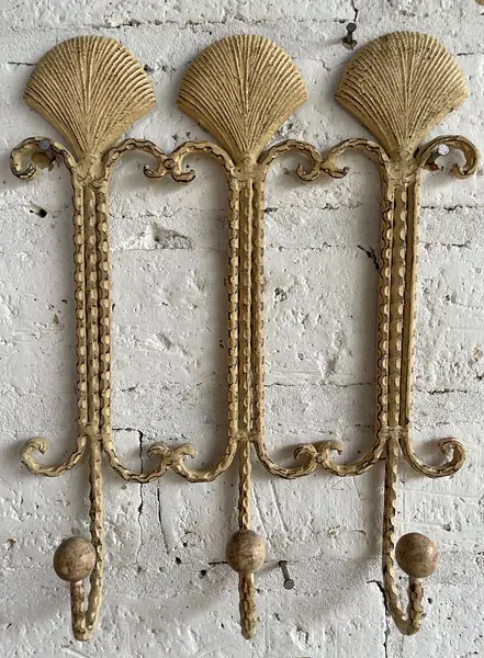 Perchero 3 Ganchos De Conchas Marinas Para Pared